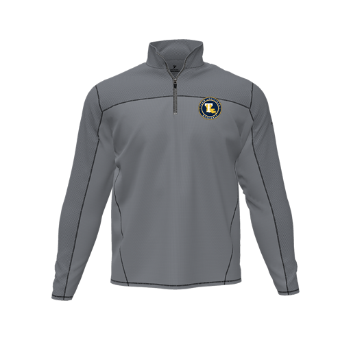 [CUS-DFW-QTRZ-PER-LSL-GRY-AS-LOGO1] Quarter Zip Pullover (Adult S, Gray, Logo 1)