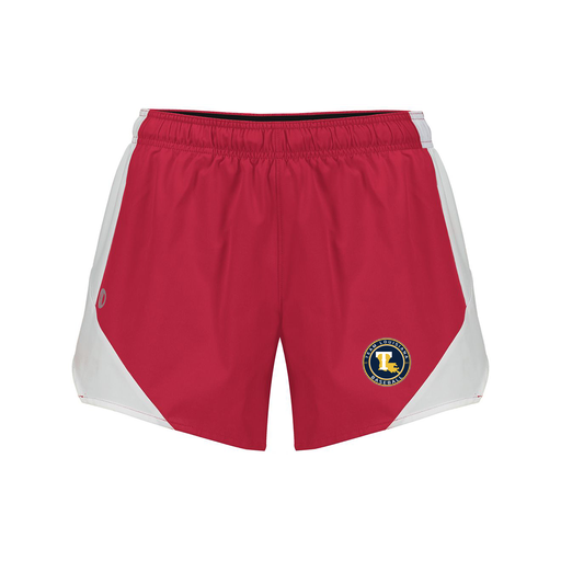 [229489.H01.S-LOGO1] Girls Olympus Shorts (Female Youth S, Red, Logo 1)