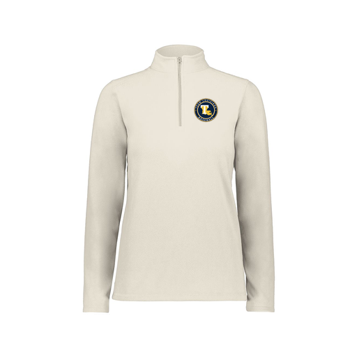 [6864.53T.XS-LOGO1] Ladies MicroFleece 1/4 Zip Pullover (Female Adult XS, White, Logo 1)