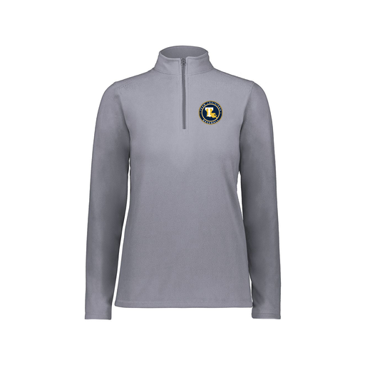 [6864.059.XS-LOGO1] Ladies MicroFleece 1/4 Zip Pullover (Female Adult XS, Gray, Logo 1)