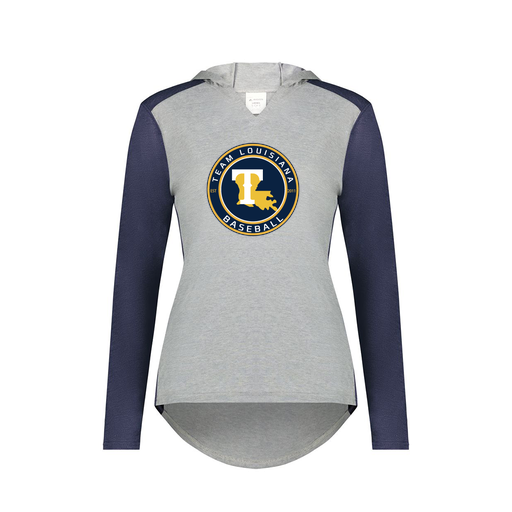 [6902.29V.XS-LOGO1] Ladies Vintage Hoodie (Female Adult XS, Navy, Logo 1)