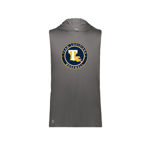 [222590.98D.XS-LOGO1] Men's CoolDry Sleeveless Hoodie (Adult XS, Gray, Logo 1)