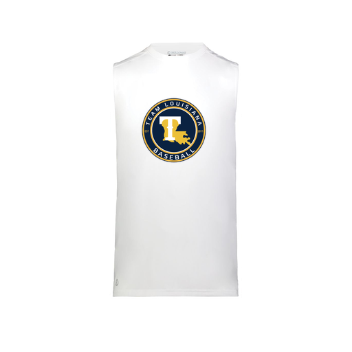 [222593.005.S-LOGO1] Men's CoolDry TankTop (Adult S, White, Logo 1)