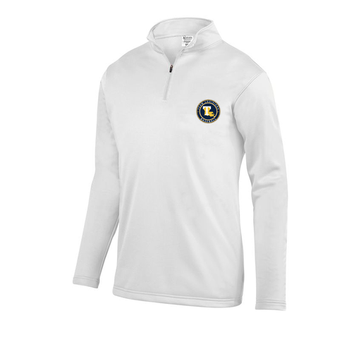 [FOLQFFWH-AS-LOGO1] Decker Men's FlexFleece 1/4 Zip (Adult S, White, Logo 1)